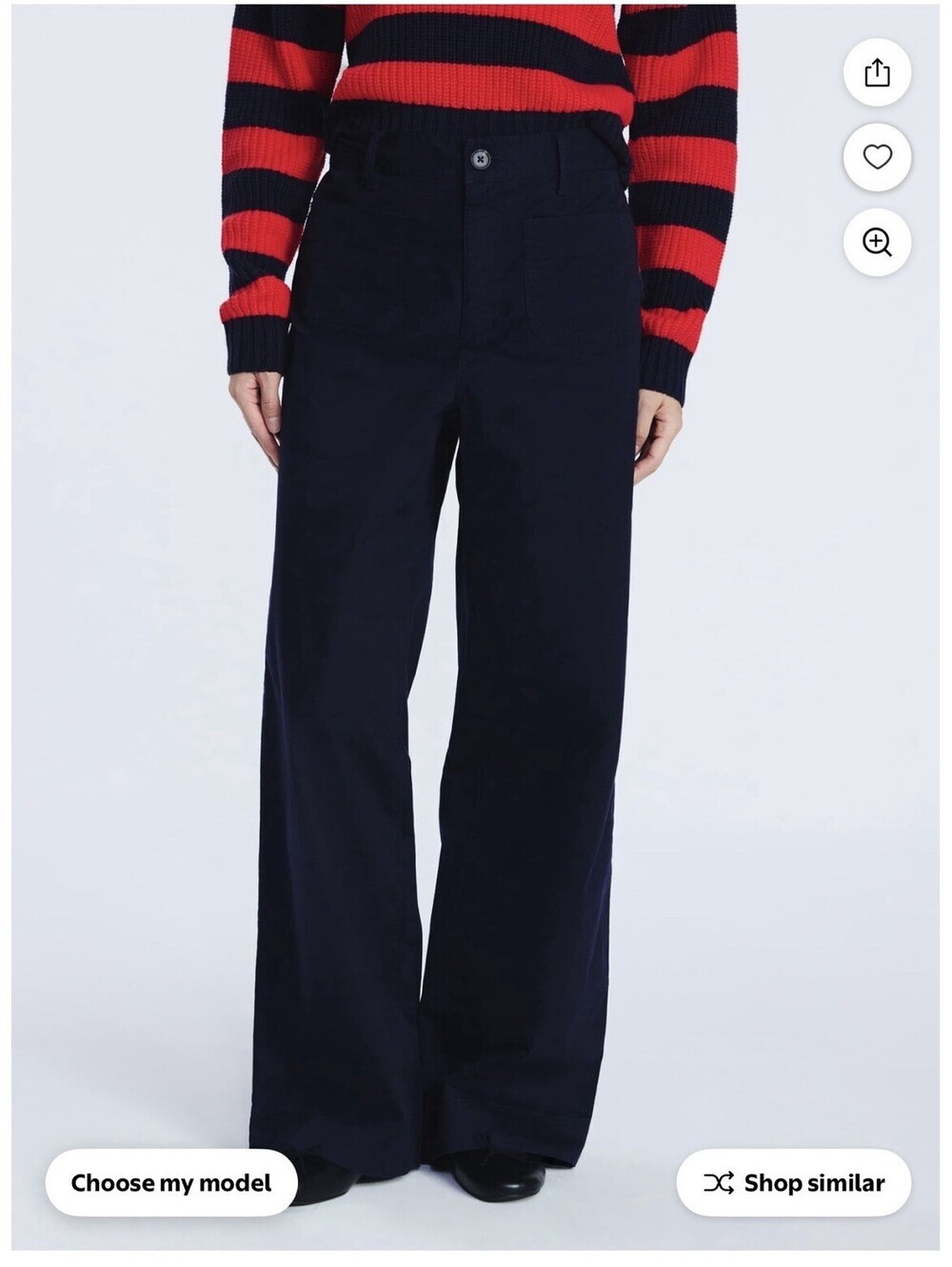 Free Assembly Wide-Leg Navy Pants XL 16-18